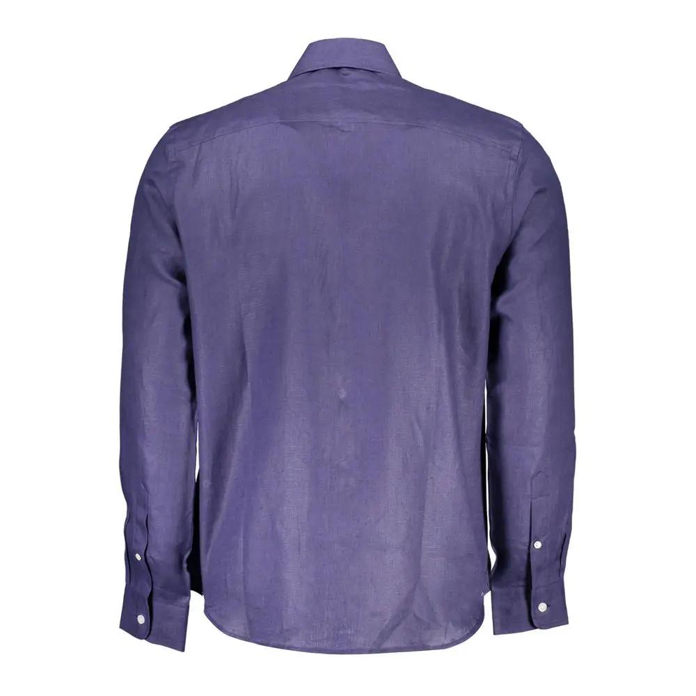 North Sails Blu Linen Men Shirt by North Sails
