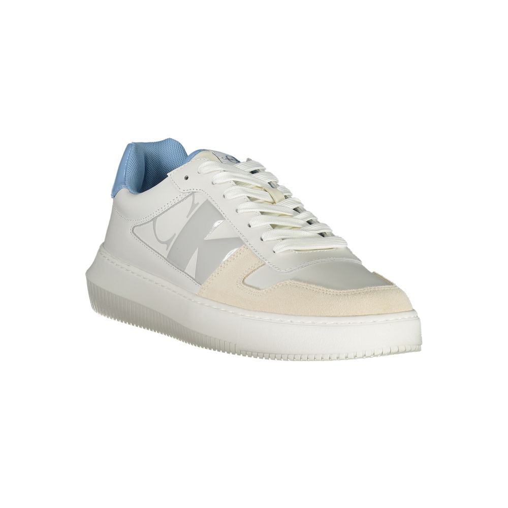 Calvin Klein Bianco Leather Mens Sneaker