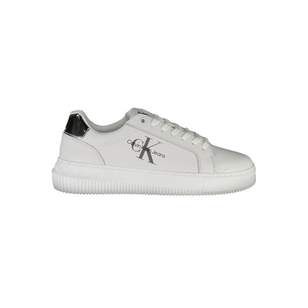 Calvin Klein White Leather Women Sneaker by Calvin Klein
