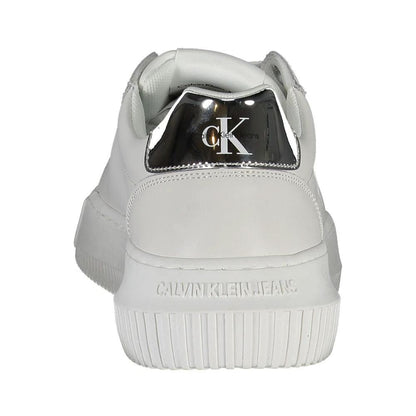Calvin Klein White Leather Women Sneaker by Calvin Klein
