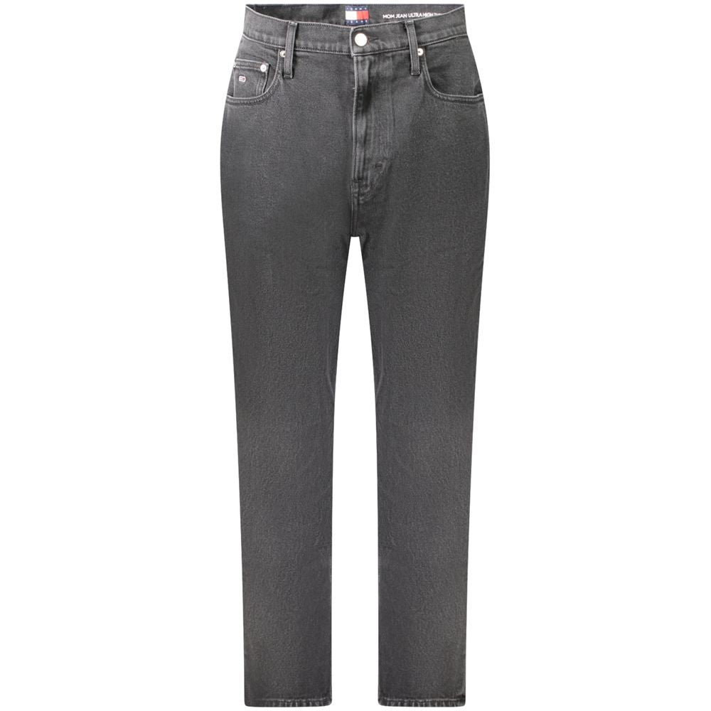 Mom jean Tommy Hilfiger femme taille ultra-haute en coton noir – TO-36255