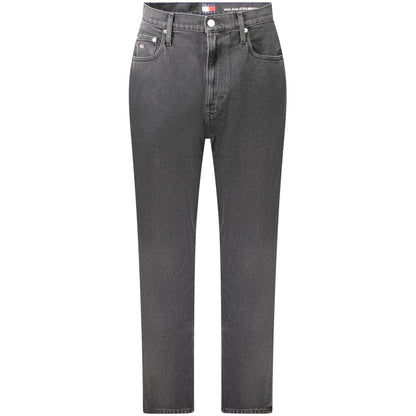 Mom jean Tommy Hilfiger femme taille ultra-haute en coton noir – TO-36255