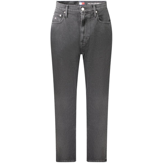 Mom jean Tommy Hilfiger femme taille ultra-haute en coton noir – TO-36255