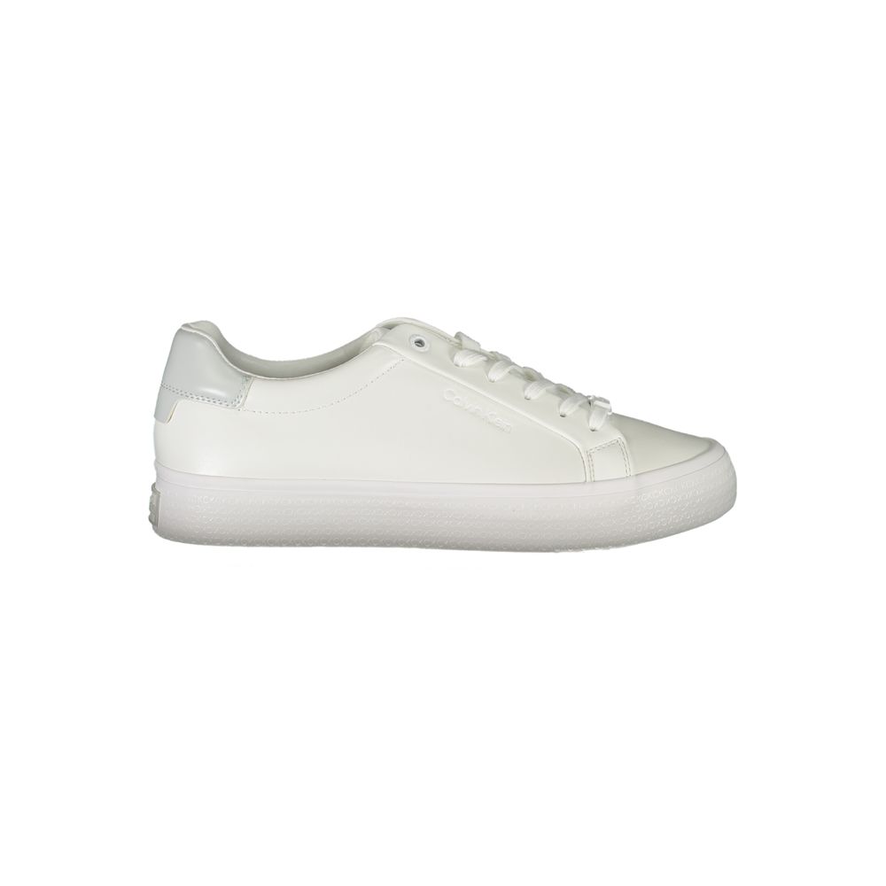 Baskets Calvin Klein femme en cuir blanc – CA-26827