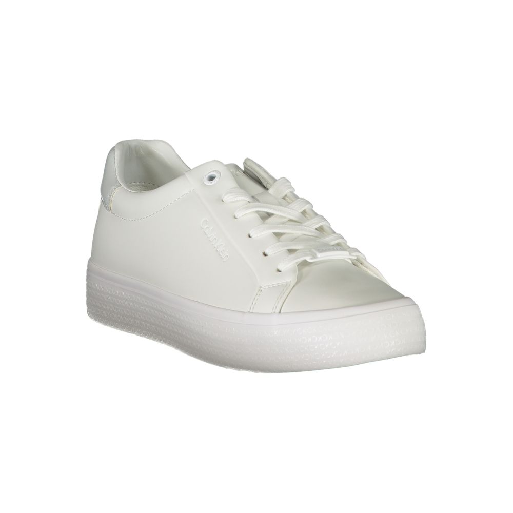 Baskets Calvin Klein femme en cuir blanc – CA-26827