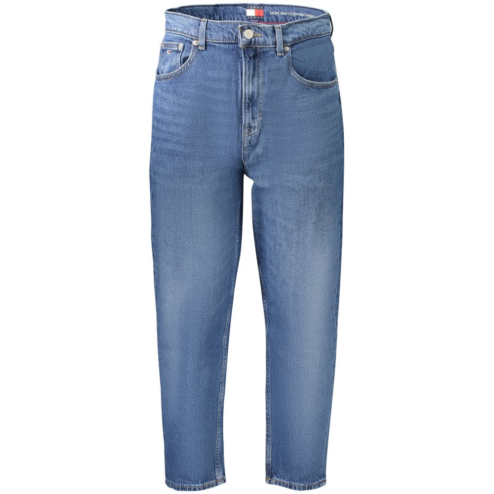 Mom jean Tommy Hilfiger femme taille ultra-haute en coton bleu – TO-33449