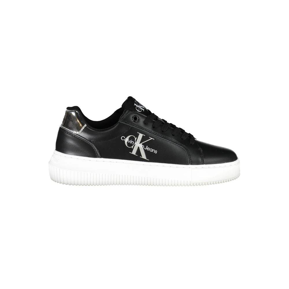Calvin Klein Nero Leather Women Sneaker by Calvin Klein