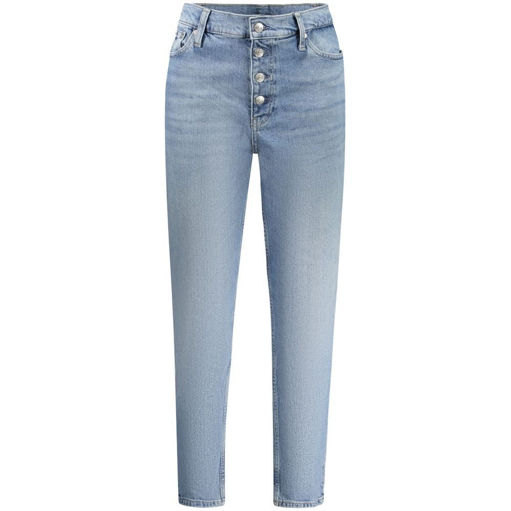 Mom jean Calvin Klein femme en coton bleu clair – CA-34432