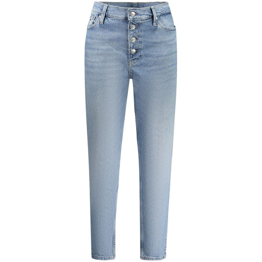 Mom jean Calvin Klein femme en coton bleu clair – CA-34432