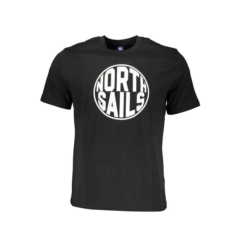 North Sails Black Cotton Men T-Shirt by North Sails
