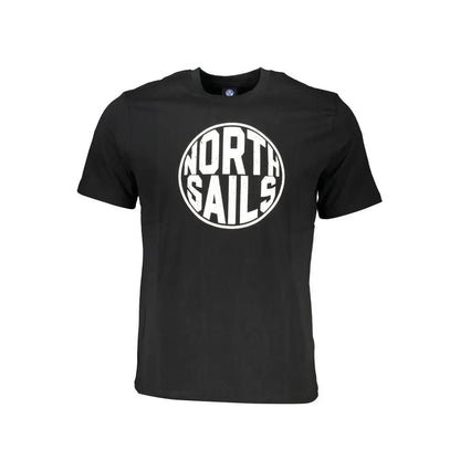 North Sails Black Cotton Men T-Shirt by North Sails