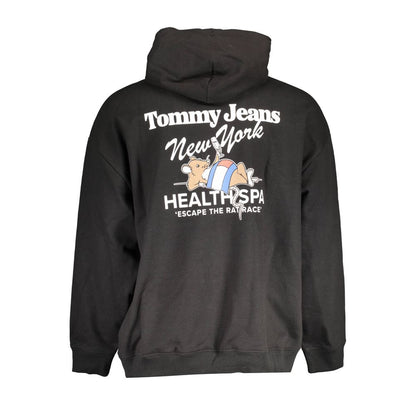 Sweat à capuche Tommy Hilfiger homme en coton noir – TO-17189