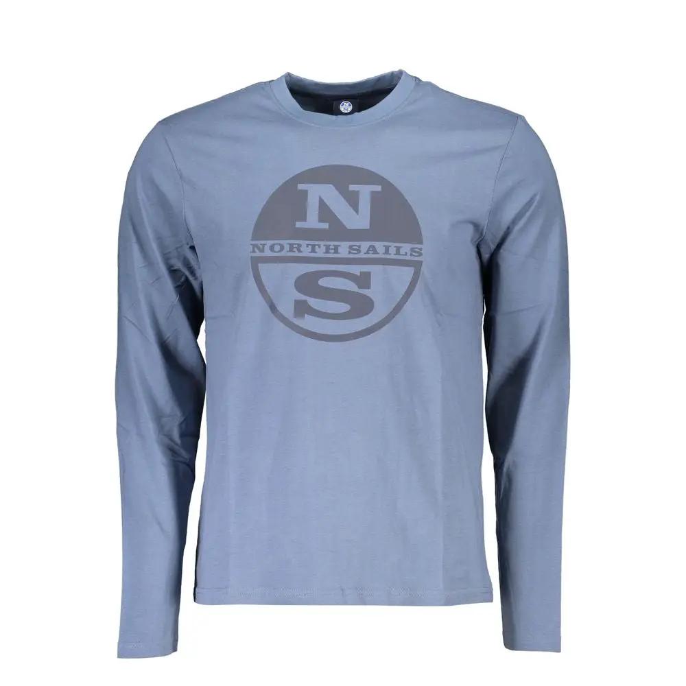 North Sails Blue Cotton Men T-Shirt by North Sails