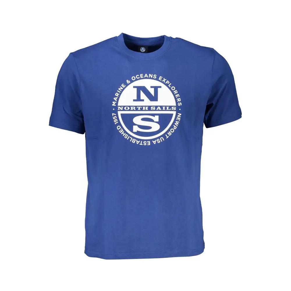 North Sails Blue Cotton Men T-Shirt by North Sails