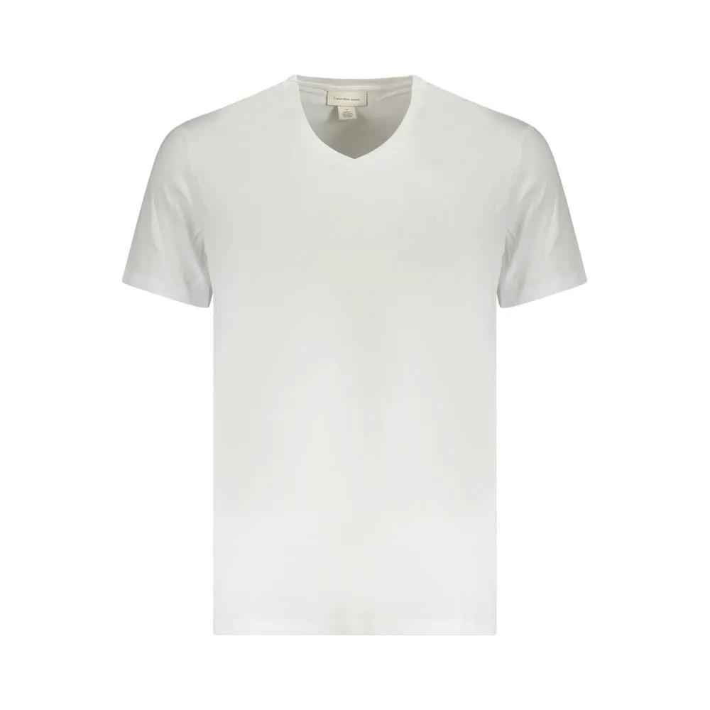 Calvin Klein Bianco Cotton Men T-Shirt by Calvin Klein