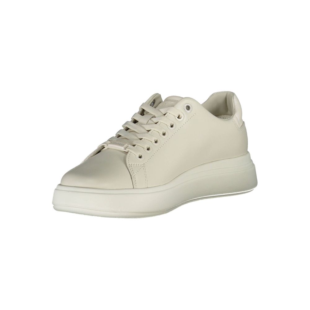 Baskets Calvin Klein femme en cuir beige – CA-37497
