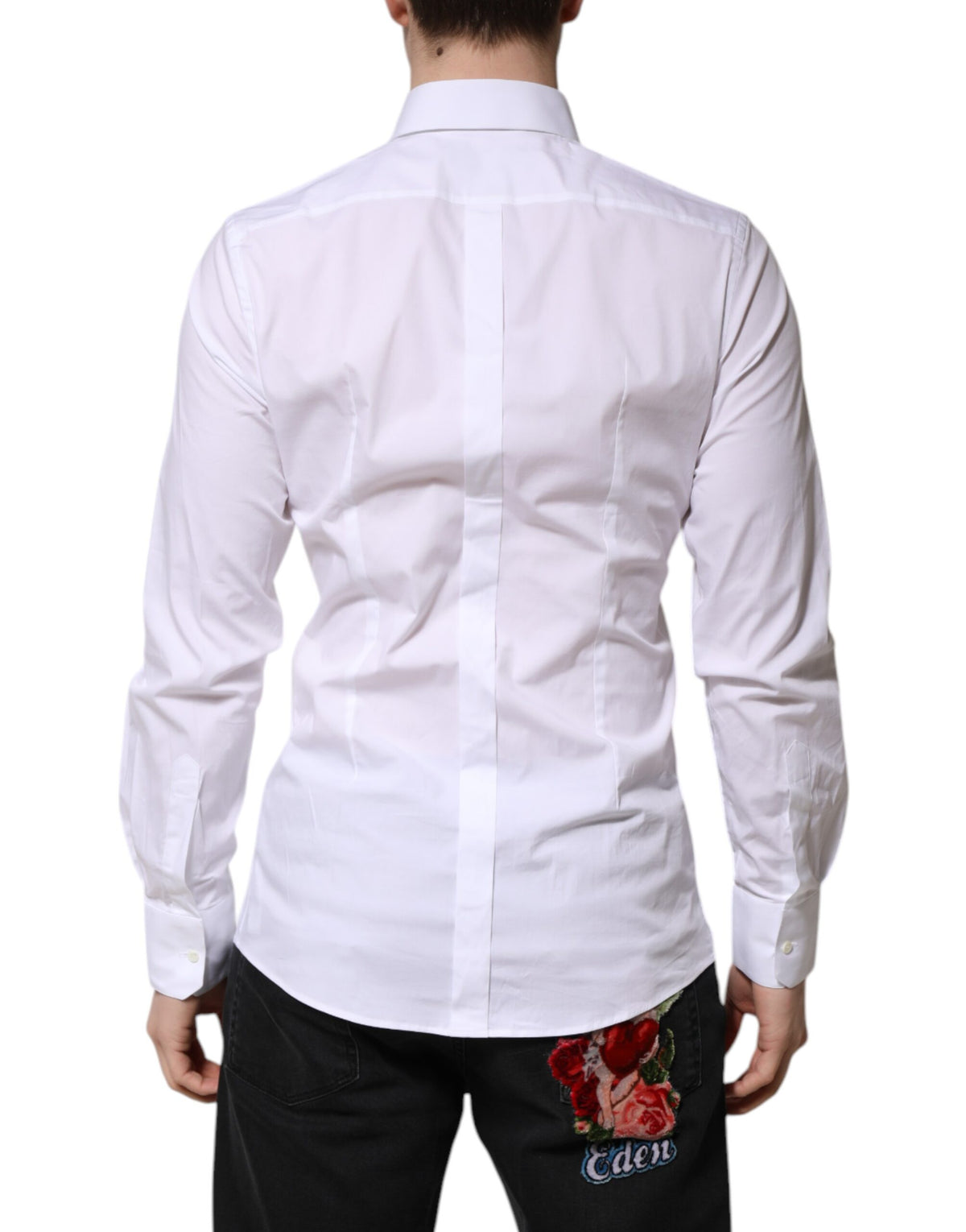 Chemise Dolce & Gabbana Gold slim en coton blanc – TSH906835