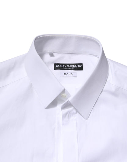 Chemise Dolce & Gabbana Gold slim en coton blanc – TSH906835