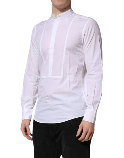 Dolce & Gabbana White Cotton Slim Long Sleeves Formal Shirt by Dolce & Gabbana