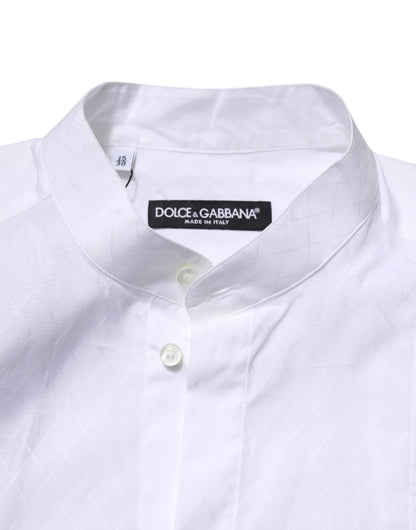 Dolce & Gabbana White Cotton Slim Long Sleeves Formal Shirt by Dolce & Gabbana