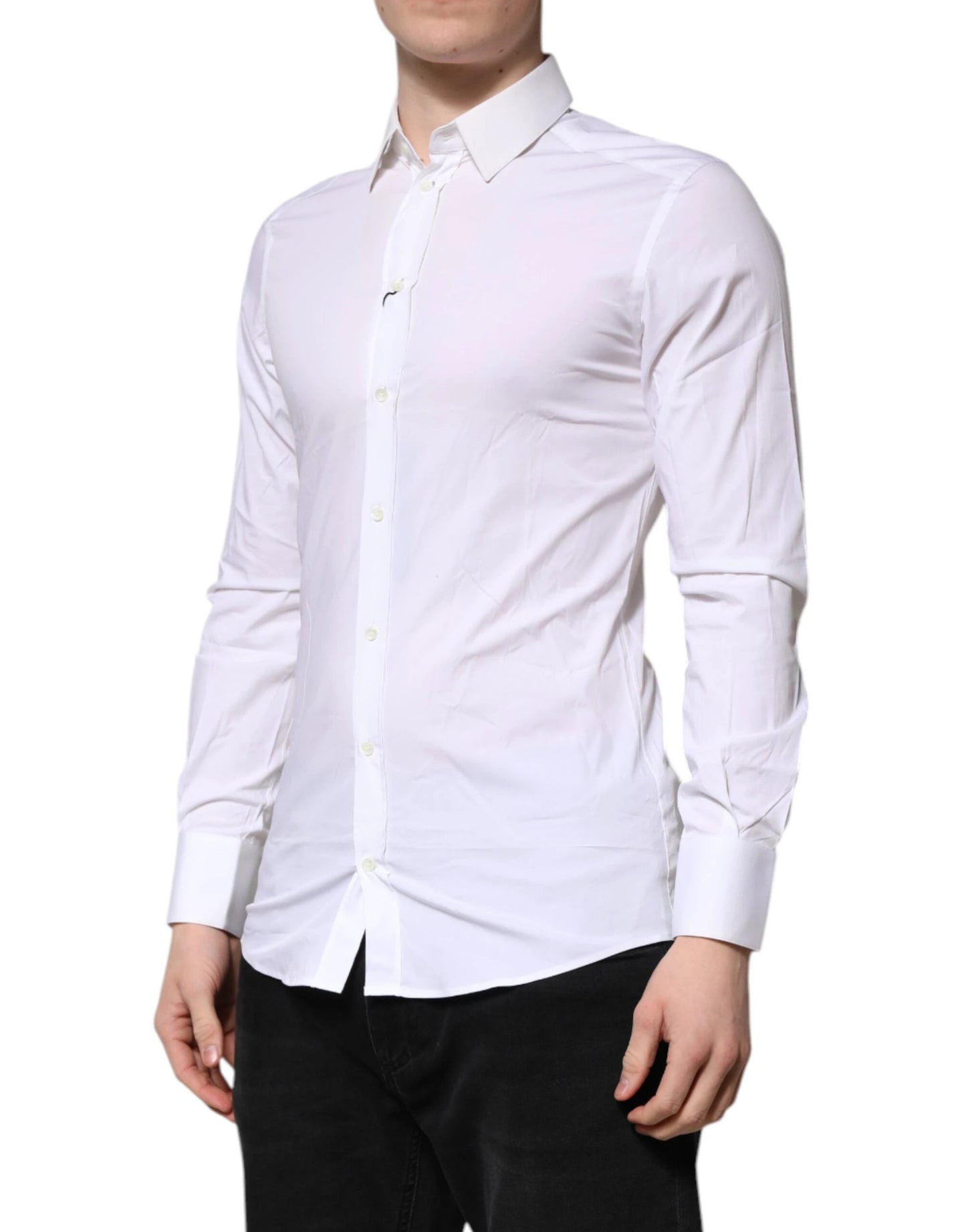 Dolce & Gabbana White GOLD Long Sleeves Dress Formal Shirt by Dolce & Gabbana