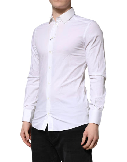 Dolce & Gabbana White GOLD Long Sleeves Dress Formal Shirt by Dolce & Gabbana