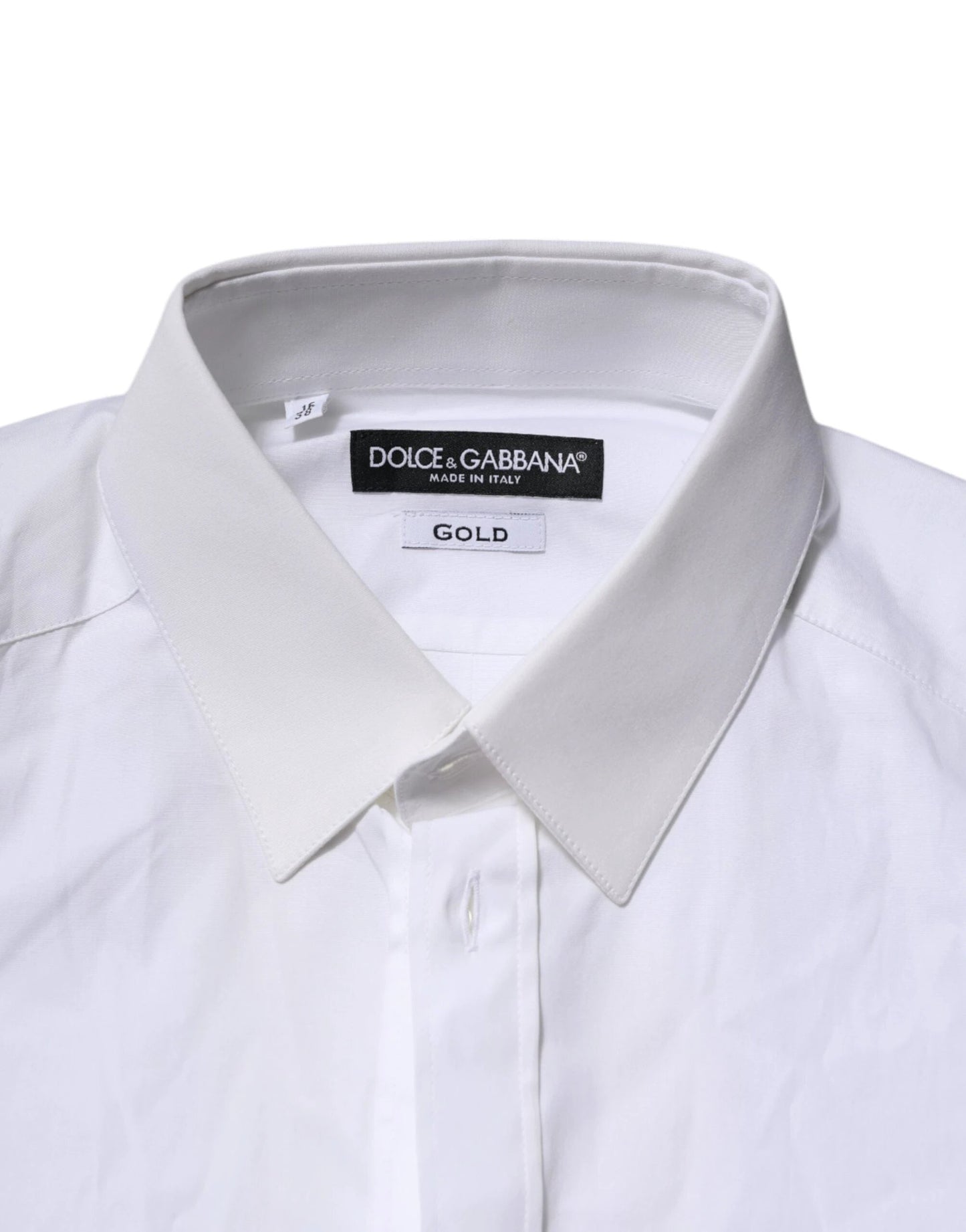Dolce & Gabbana White GOLD Long Sleeves Dress Formal Shirt by Dolce & Gabbana