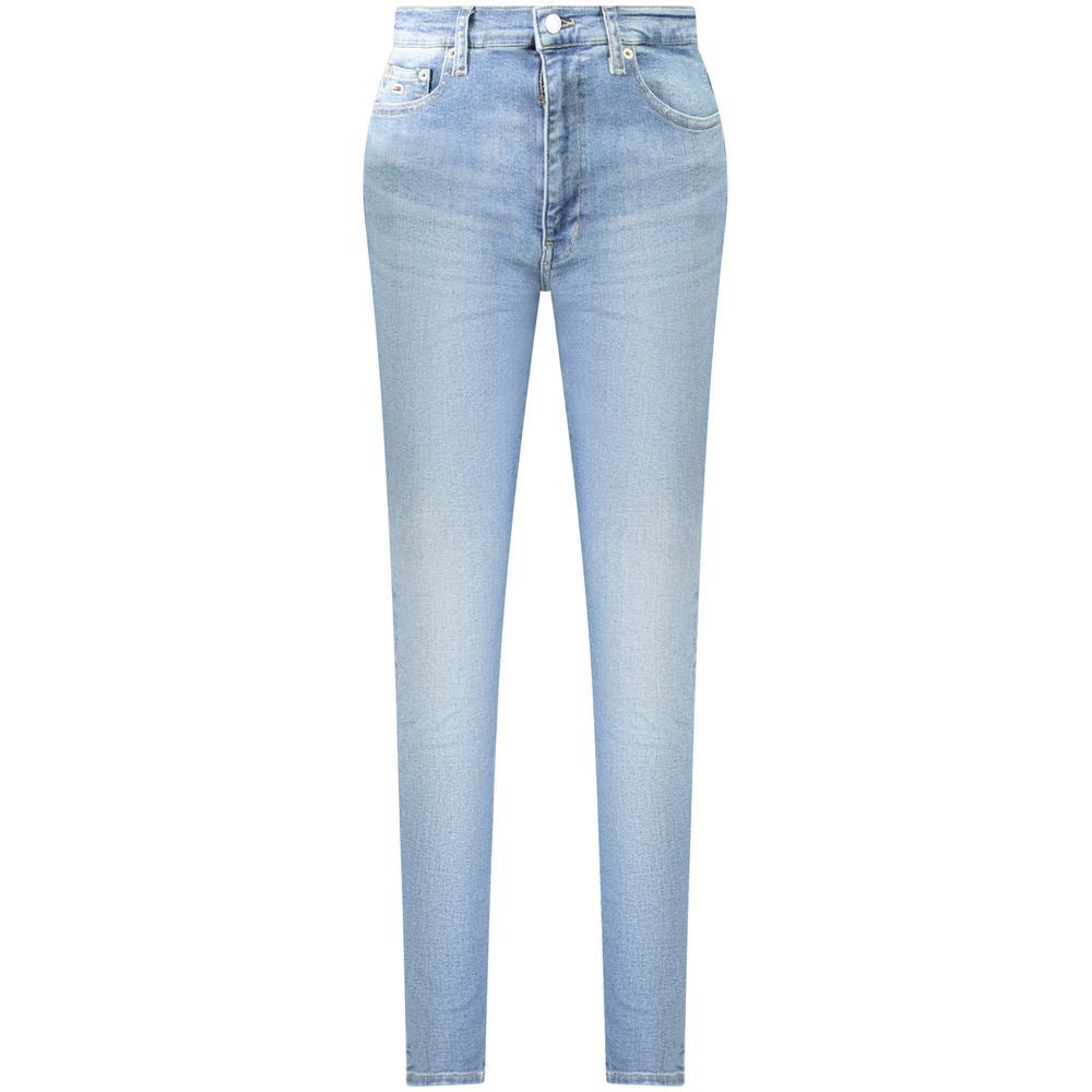 Jean Tommy Hilfiger femme Sylvia skinny taille haute en coton bleu – TO-36233