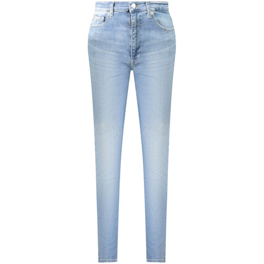 Jean Tommy Hilfiger femme Sylvia skinny taille haute en coton bleu – TO-36233