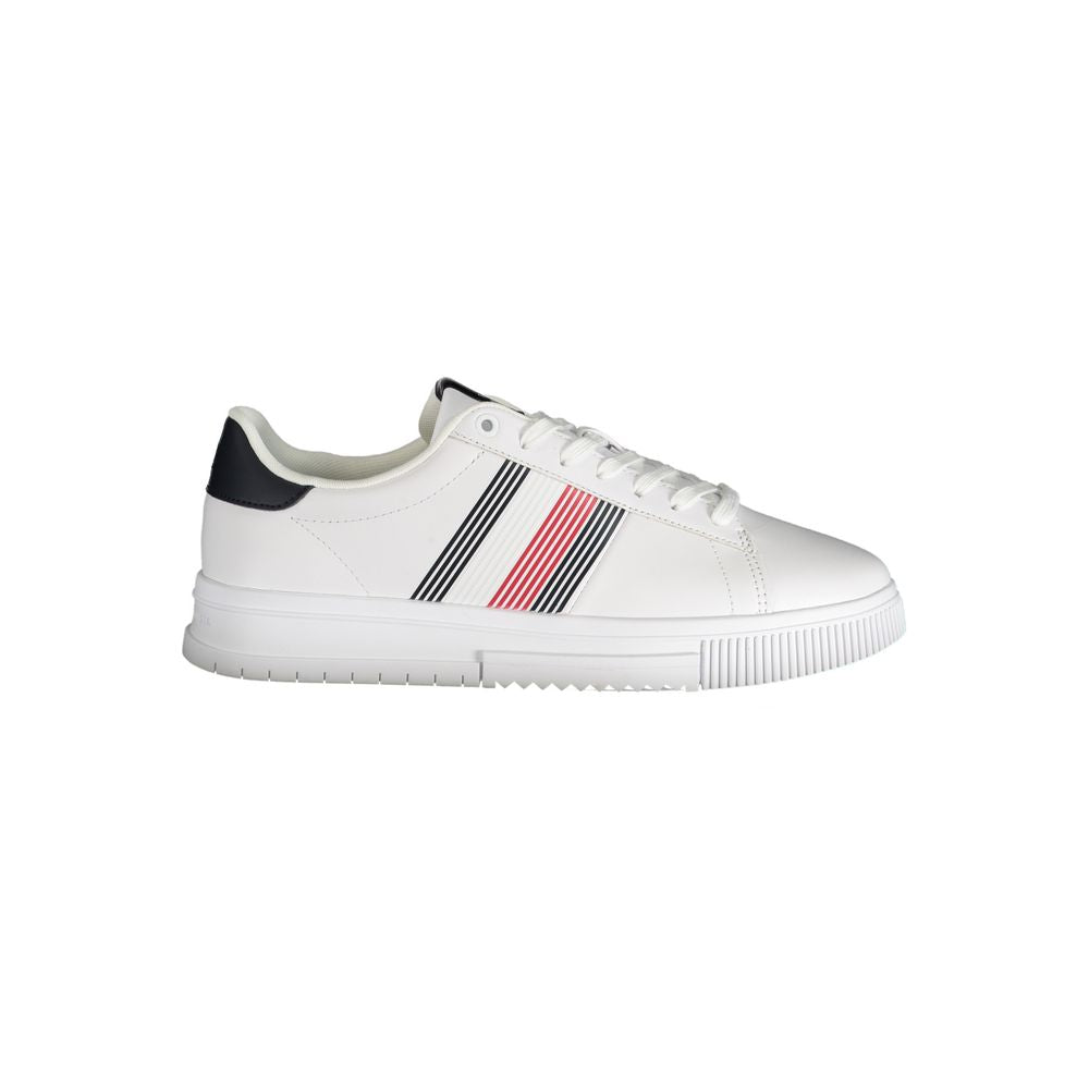 Tommy Hilfiger White Polyurethane Men Sneaker