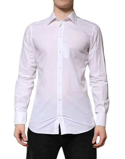 Dolce & Gabbana White GOLD Long Sleeves Dress Formal Shirt by Dolce & Gabbana