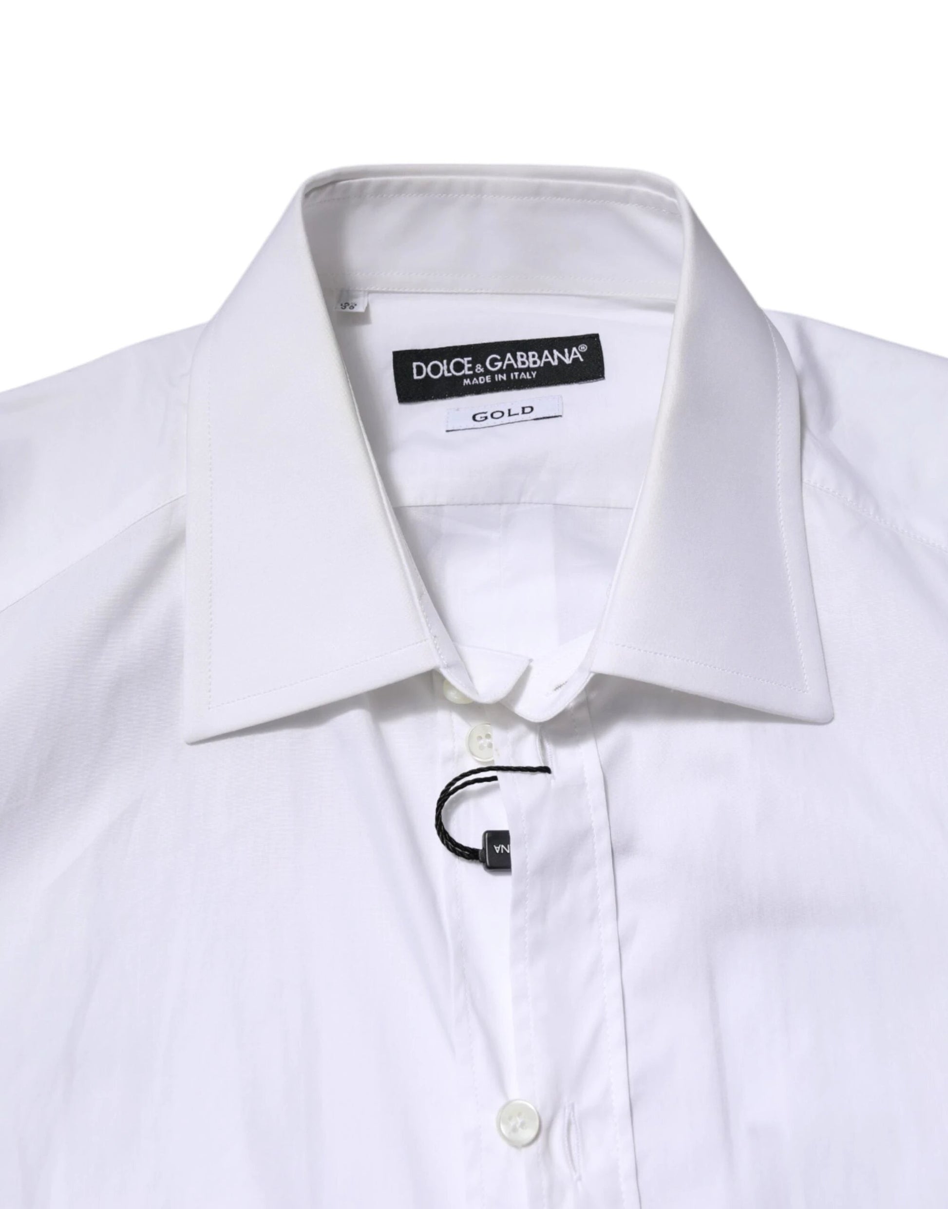 Dolce & Gabbana White GOLD Long Sleeves Dress Formal Shirt by Dolce & Gabbana