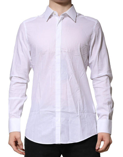 Dolce & Gabbana White MARTINI Long Sleeve Dress Formal Shirt by Dolce & Gabbana