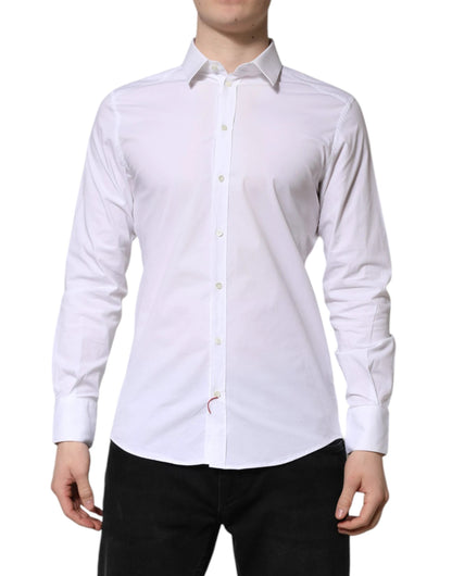 Dolce & Gabbana White GOLD Long Sleeve Dress Formal Shirt by Dolce & Gabbana
