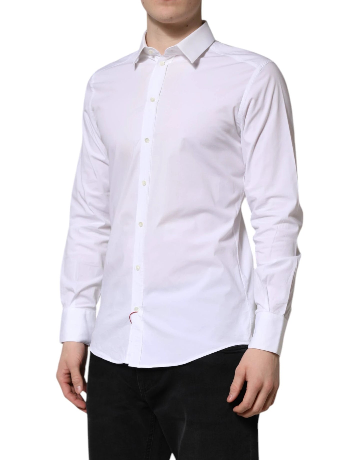 Dolce & Gabbana White GOLD Long Sleeve Dress Formal Shirt by Dolce & Gabbana