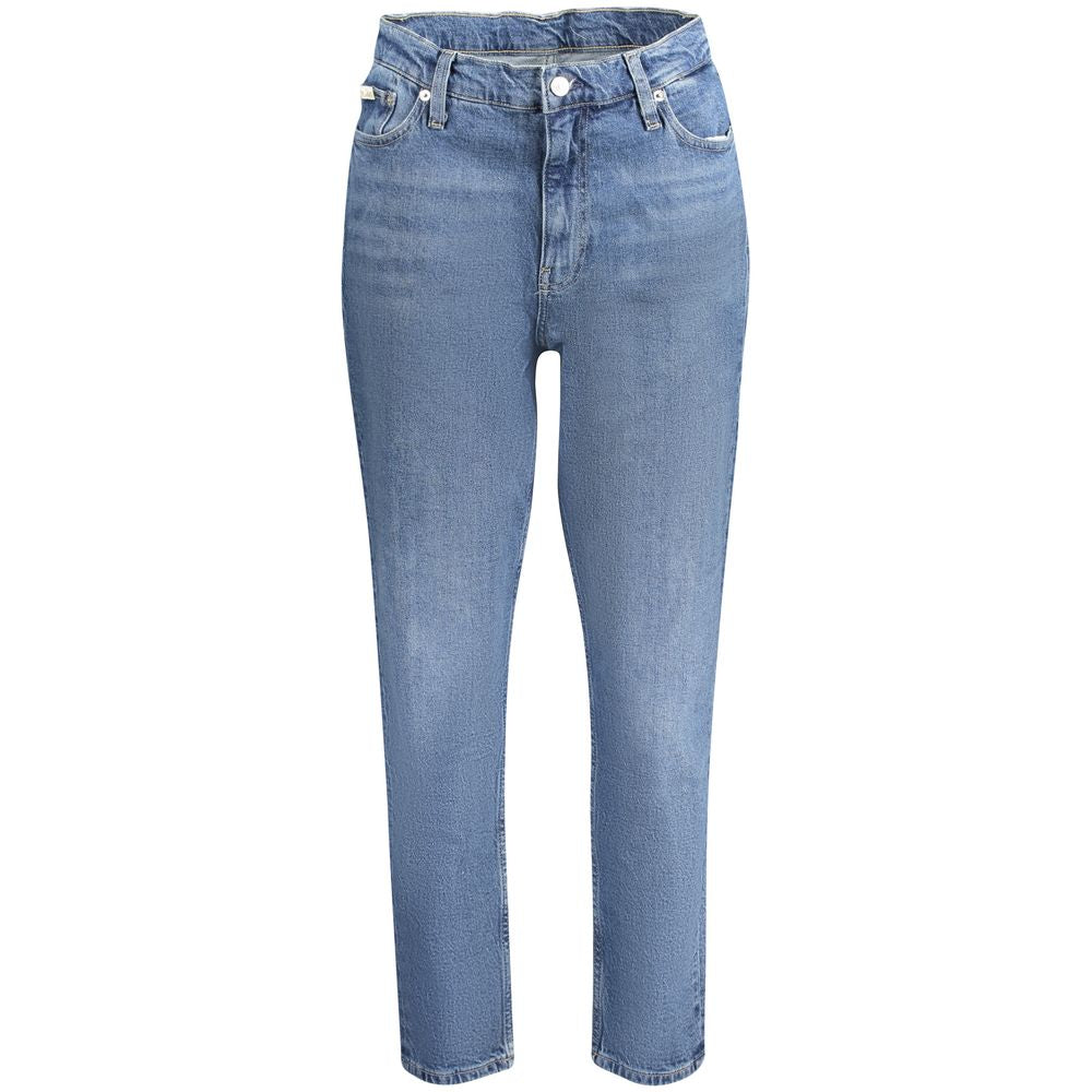 Mom jean Calvin Klein femme en coton bleu – CA-33780