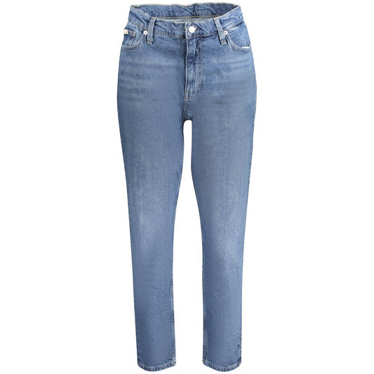 Mom jean Calvin Klein femme en coton bleu – CA-33780