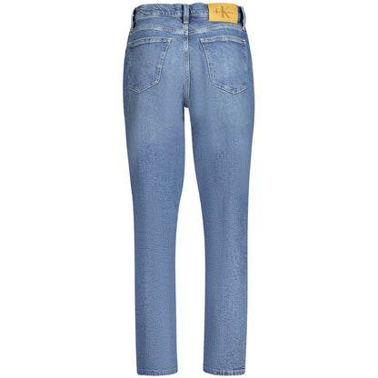 Mom jean Calvin Klein femme en coton bleu – CA-33780