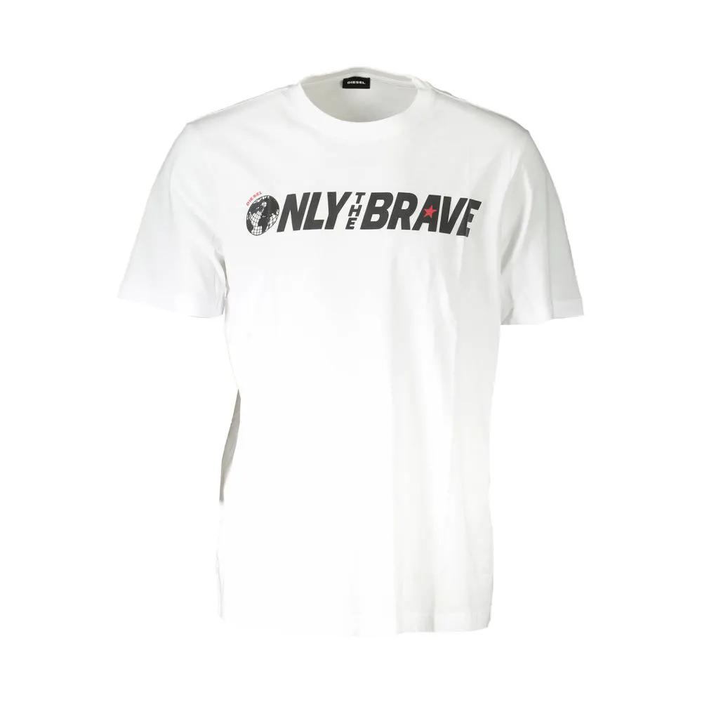 Diesel White Cotton Men T-Shirt by Diesel