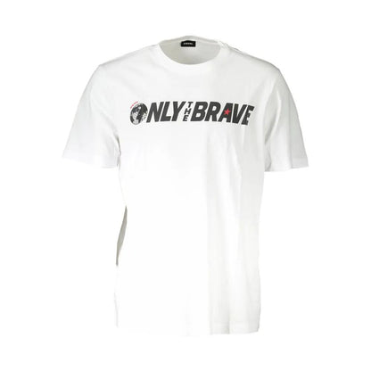 Diesel White Cotton Men T-Shirt by Diesel