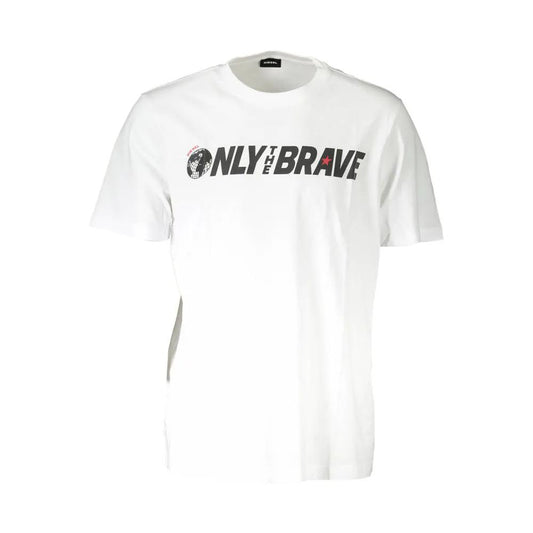 Diesel White Cotton Men T-Shirt by Diesel