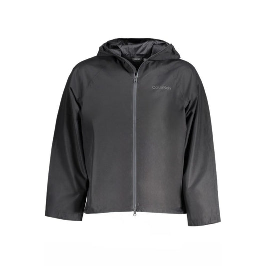 Veste coupe-vent Calvin Klein homme à capuche en polyester noir – CA-32310