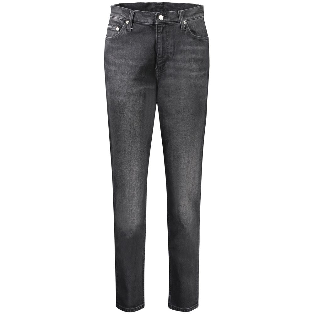 Mom jean Calvin Klein femme en coton noir – CA-32510