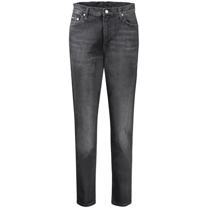 Mom jean Calvin Klein femme en coton noir – CA-32510