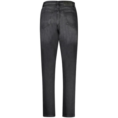 Mom jean Calvin Klein femme en coton noir – CA-32510