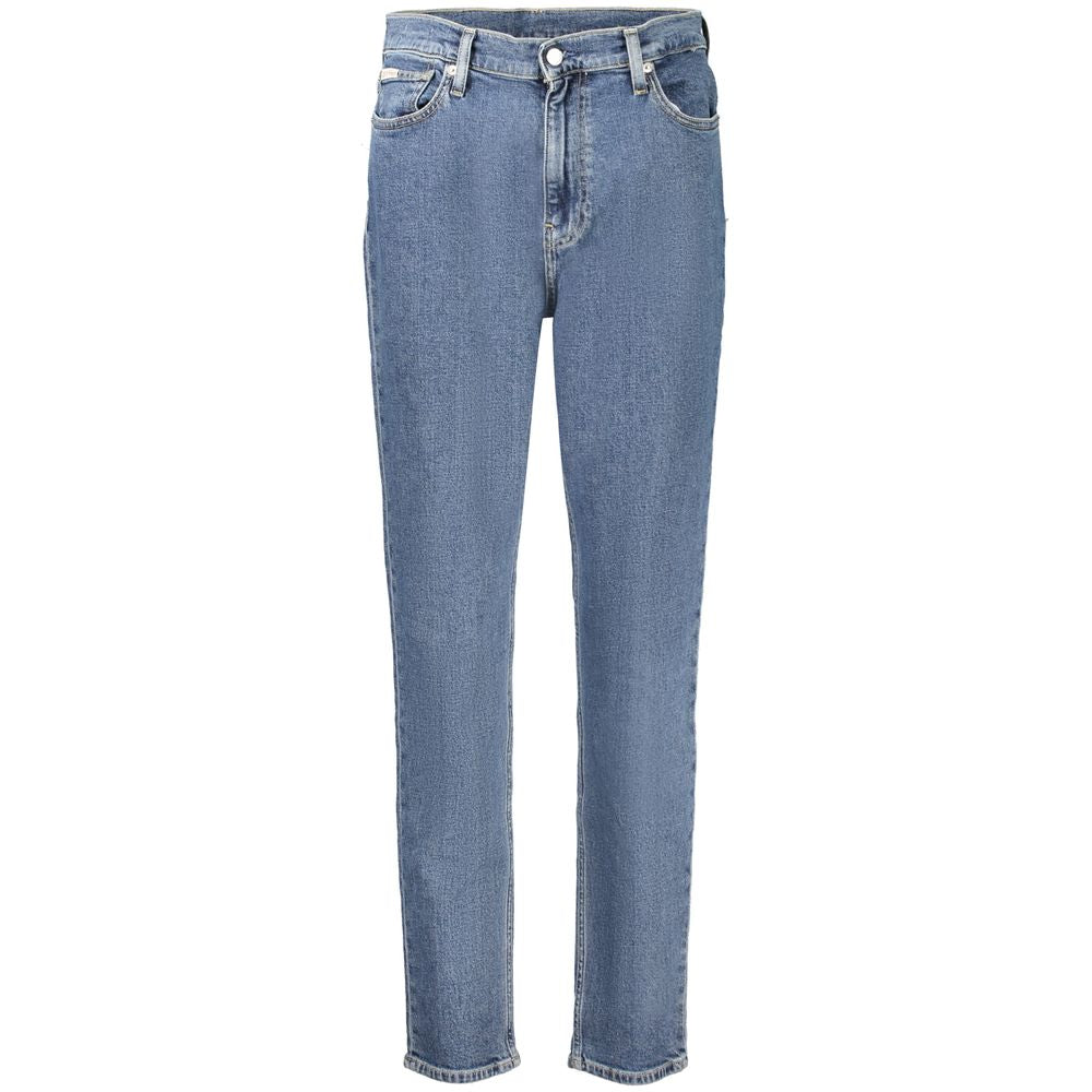 Mom jean Calvin Klein femme en coton bleu – CA-32589