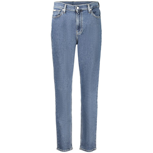 Mom jean Calvin Klein femme en coton bleu – CA-32589