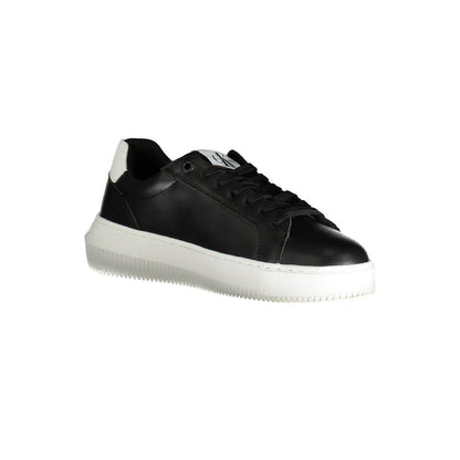 Calvin Klein Black Leather Women Sneaker by Calvin Klein