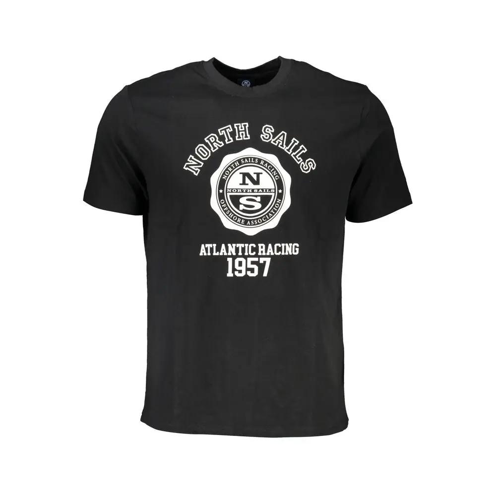 North Sails Black Cotton Men T-Shirt by North Sails