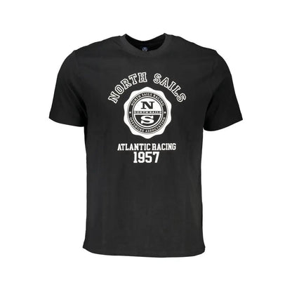 North Sails Black Cotton Men T-Shirt by North Sails
